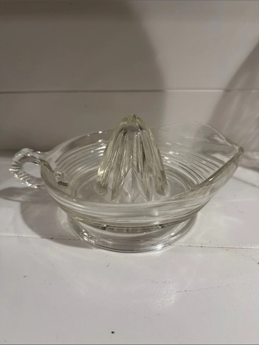 Clear Glass Citrus Reamer Juicer